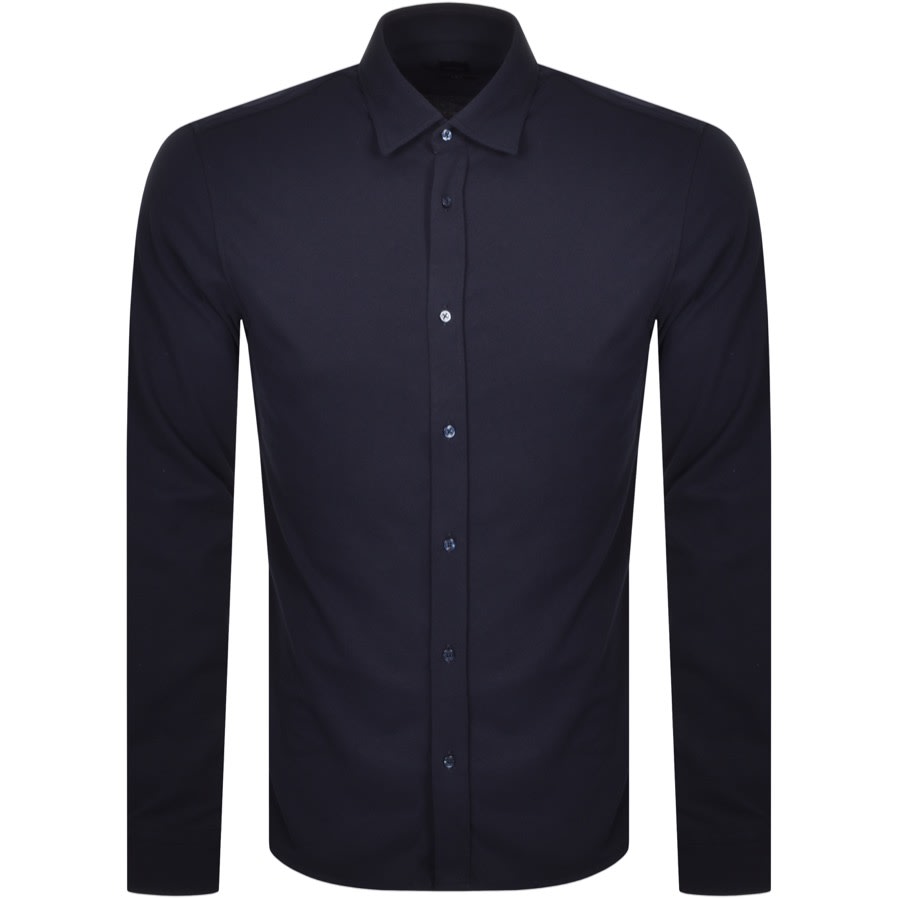 Alternative Image for ProductBOSS Casual Mypop 3 Long Sleeve Shirt Navy1
